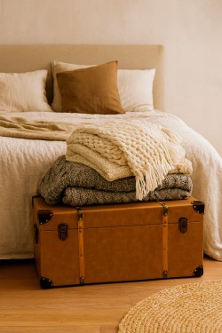 Coffre décoratif en bois