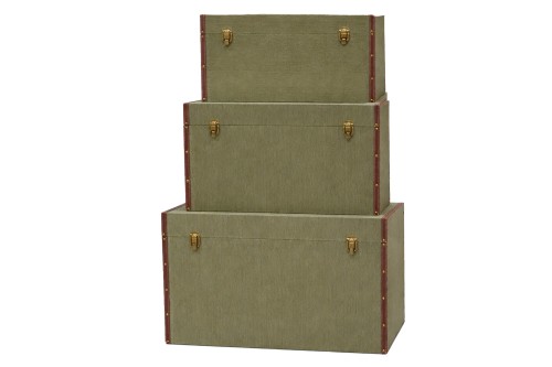Baul tela clasico verde s/3