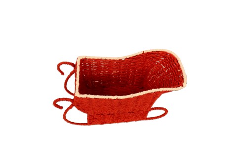 Trineo navideño rojo