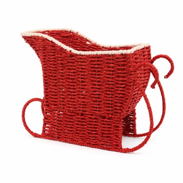 Trineo navideño rojo