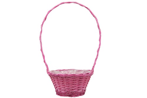 Cesta rosa claro cabeza plastificada