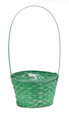 Cesta cheap verde plastificada