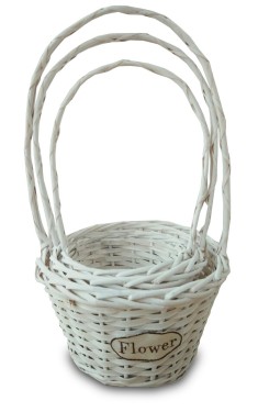 Cesta home blanca s/3