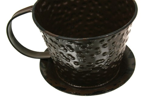 Jardinière tasse marron