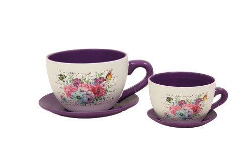 Macetero tazas s/2