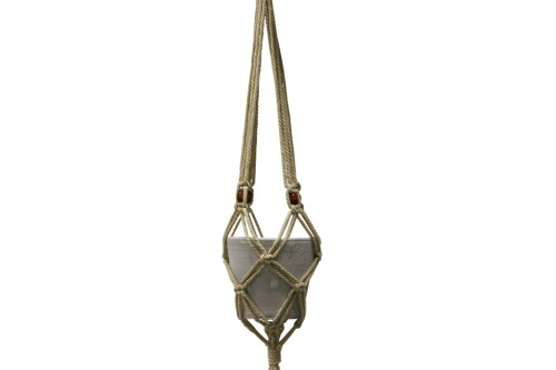 Ceramic macramé hanging planter