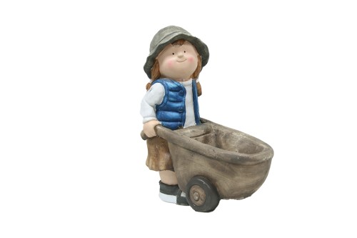 girl planter with vest