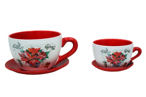 Macetero tazas navideño - fantasia s/2