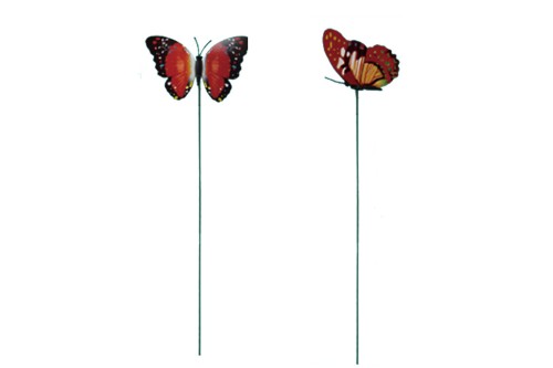 Pin butterflies assorted flowers s/50