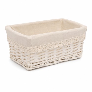 Cajoneras mimbre blanco c/ tela blanca
