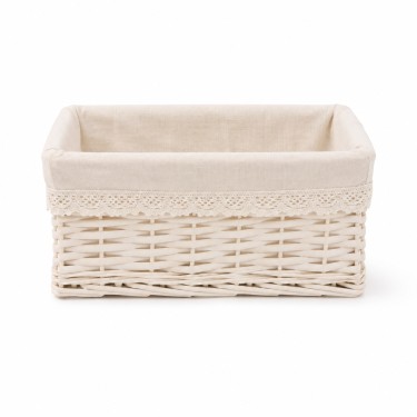 Cajoneras mimbre blanco c/ tela blanca