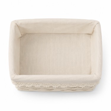 Cajoneras mimbre blanco c/ tela blanca