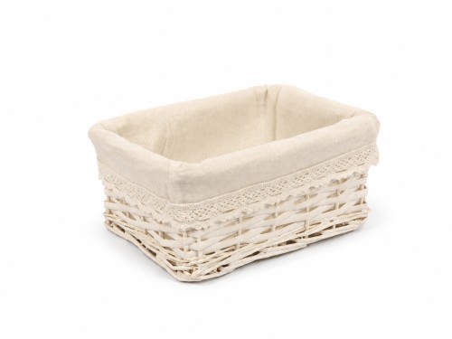 Cajoneras mimbre blanco c/ tela blanca