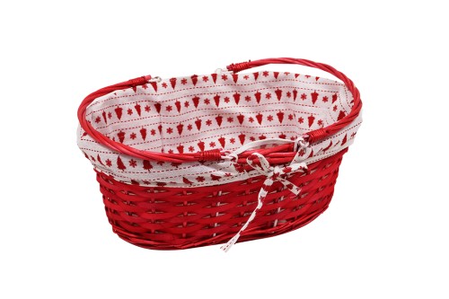 Cesta mimbre asas abatibles  navidad