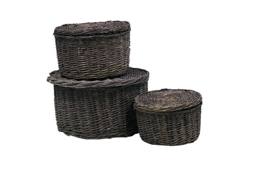 Boîtes en osier rondes