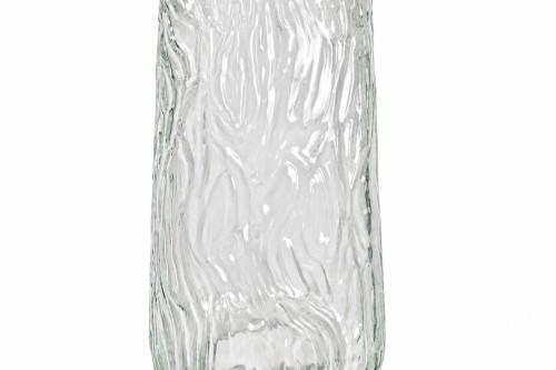 Vase en verre transparent à rayures