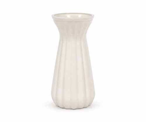 White opaque glass vase 22cm