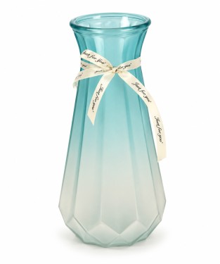 White opaque glass vase 25cm