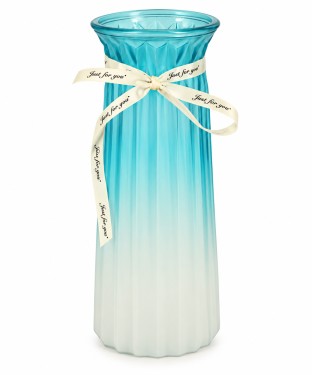 White opaque glass vase 30cm