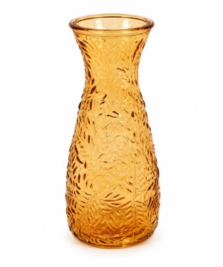 Amber glass vase