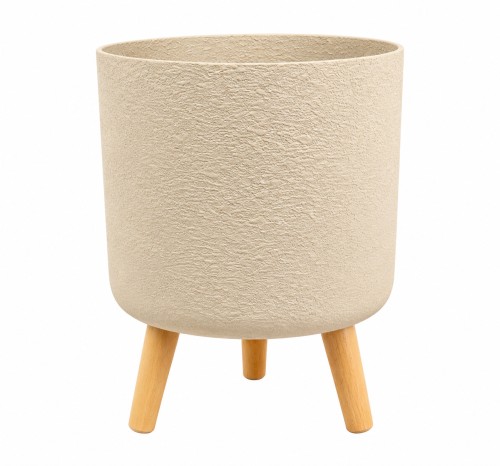 Macetero plastico color beige