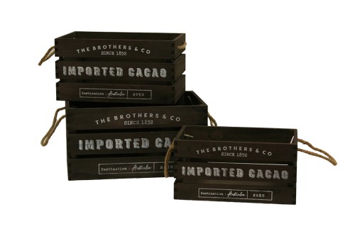 Caja de madera imported cacao s/3
