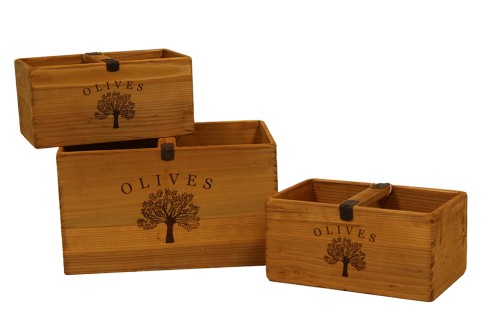 Cajas de madera almacenamiento s/3