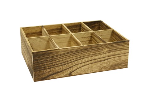 Organizador de madera 8 compartimentos 1