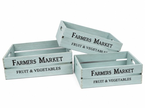 Caja madera farmers market s/3