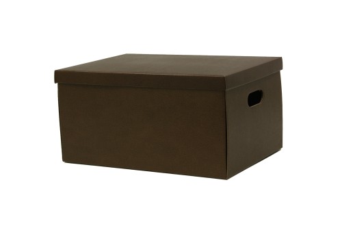 Caja tutto a posto pelle marrone