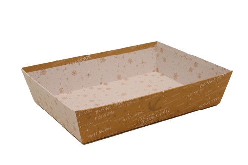 Plateau en carton kraft de Noël