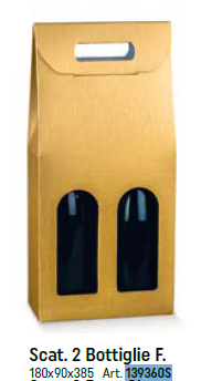 Botellero 2 bot. Fibra oro