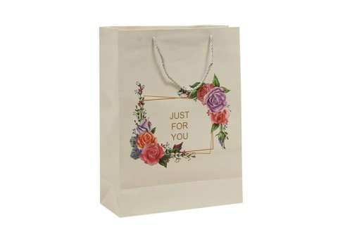 Bolsa blanca de regalo just for you pequeña
