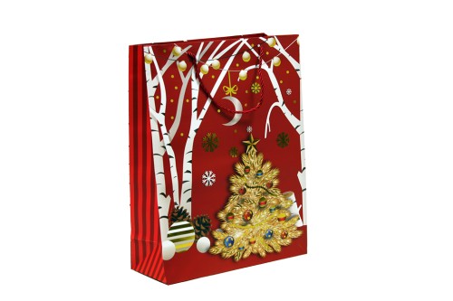Bolsa roja navidad arbol de navidad pequeña