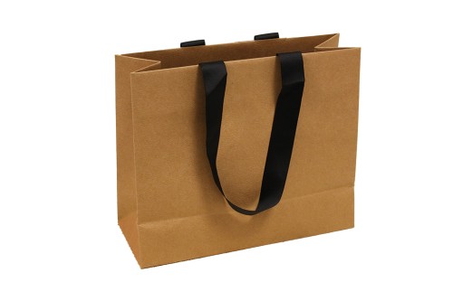 Sac en papier kraft avec poignées noires