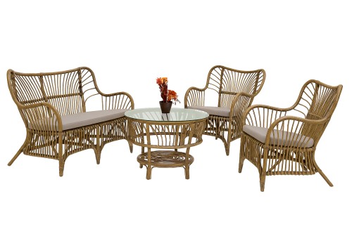 Angelo Rattanmöbel Set S/3