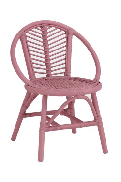 Sillon ratan niña rosa