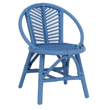 Sillon ratan niño azul