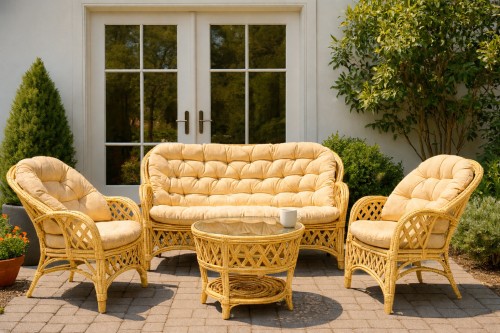 Copacabana set - sillones y mesa de ratan s/3