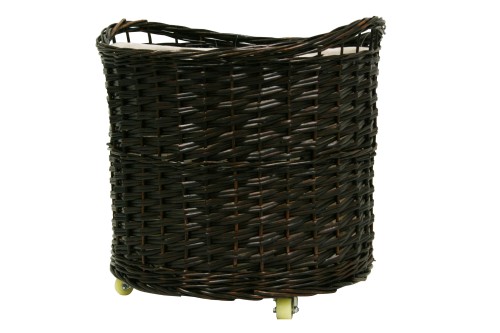 Wicker laundry closet w/wheels