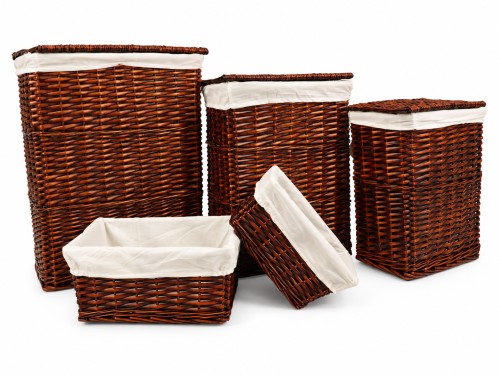 Kleiderschrank + Kommoden-Set Dunkelbraun S/5
