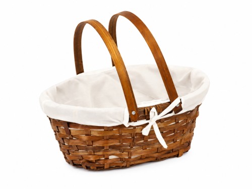 Cesta bambu asas abatibles y tela phuket