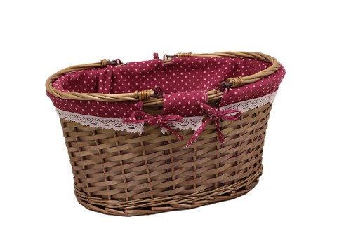Panier en osier avec tissu