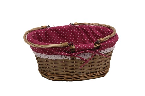 Panier en osier avec tissu