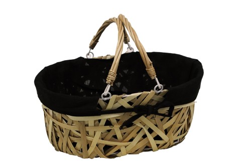 Panier avec tissu noir
