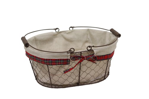 Panier rectangulaire avec structure en métal