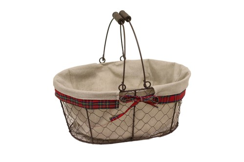 Panier rectangulaire avec structure en métal