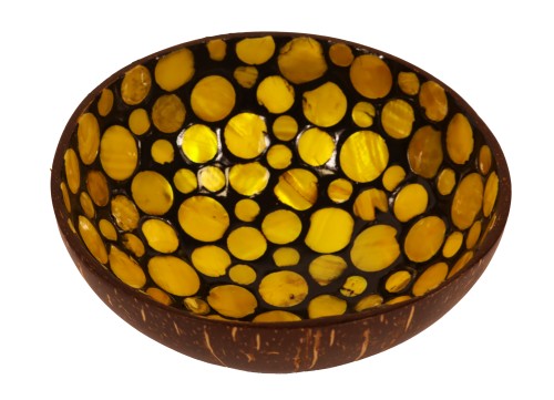 Bol en bambou jaune