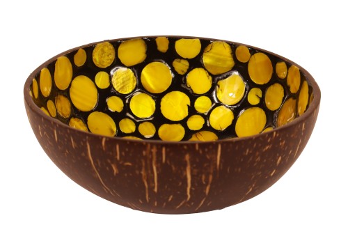 Bol en bambou jaune