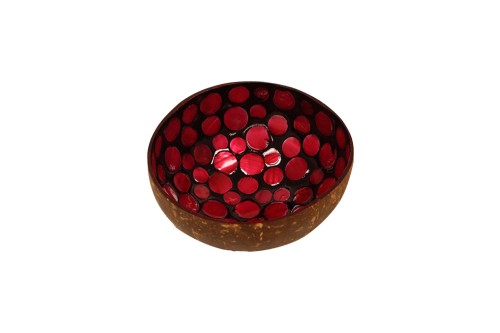 Bol en bambou rouge